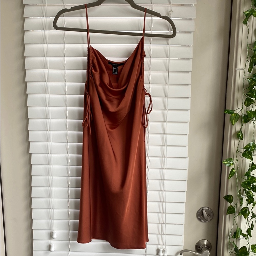 Elegant Rust Slip Dress